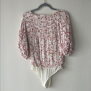 Free People Floral Bodysuit